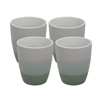 4PC TEXTURED STONE CUPS