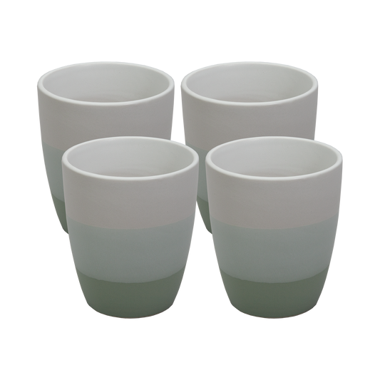 4PC TEXTURED STONE CUPS
