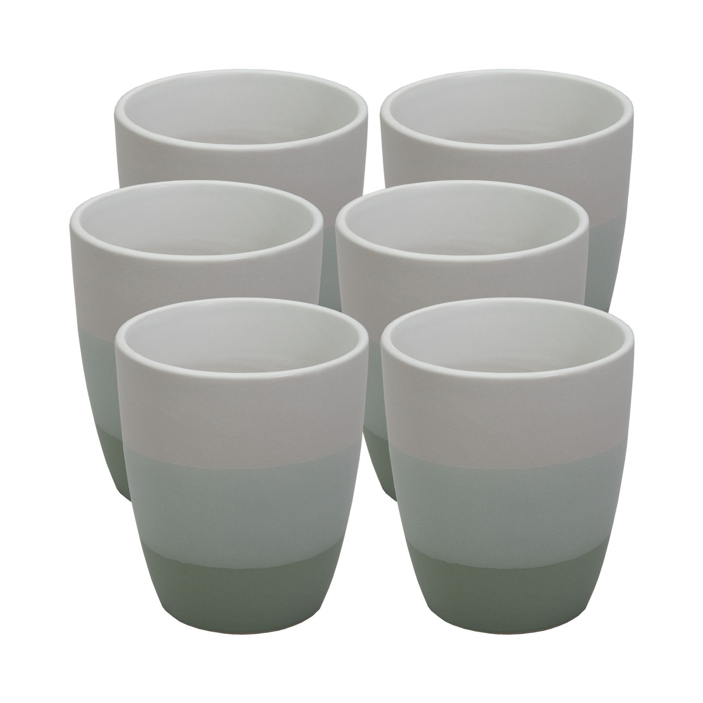 6PC TEXTURED STONE CUPS