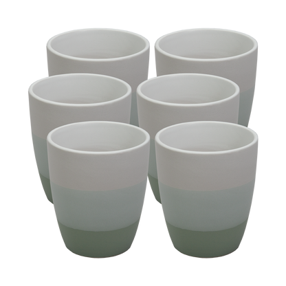 6PC TEXTURED STONE CUPS