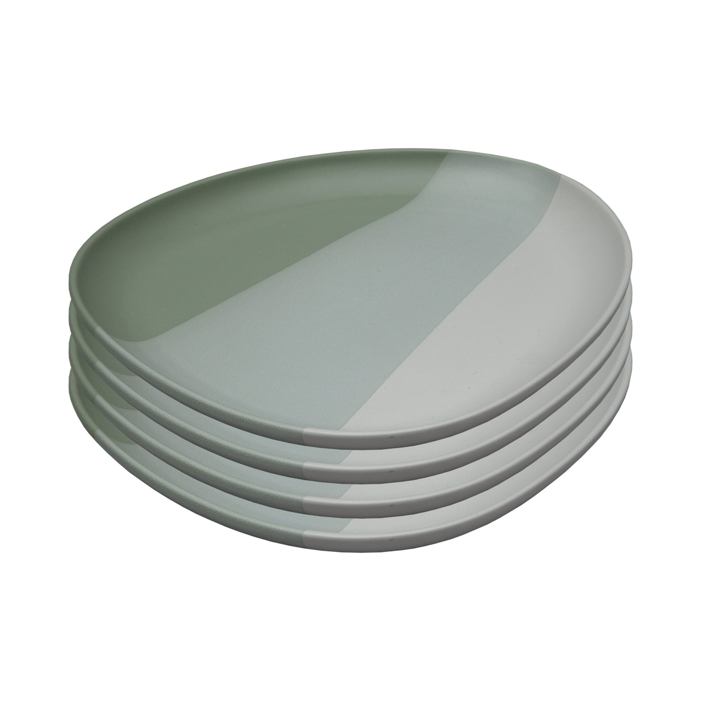 4PC TEXTURED STONE DINNER PLATES