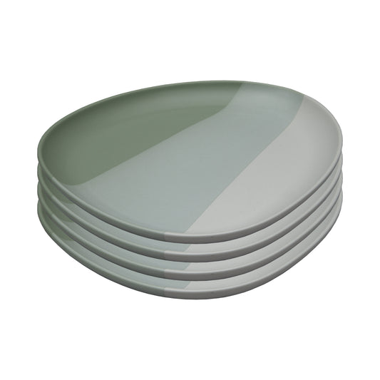 4PC TEXTURED STONE DINNER PLATES