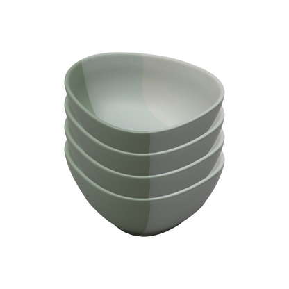 4PC TEXTURED STONE CEREAL BOWLS
