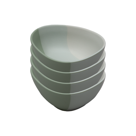 4PC TEXTURED STONE CEREAL BOWLS