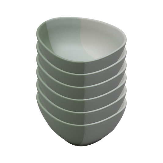 6PC TEXTURED STONE CEREAL BOWLS